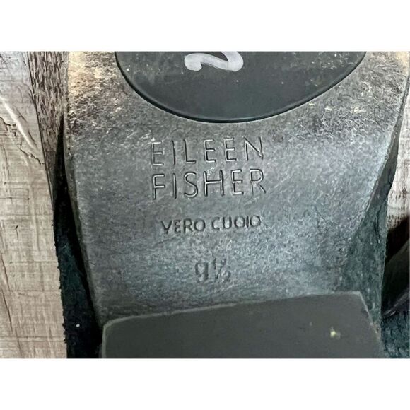 Eileen Fisher Black Wedge Sandals - Picture 9 of 9